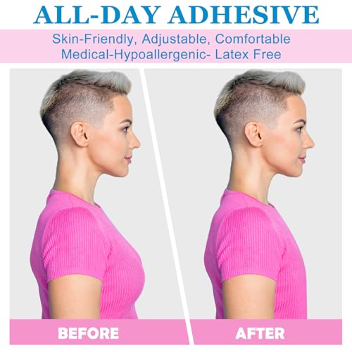 Image of Geiserailie 5 Rolls 4 Inch x 16.4 ft Each Trans FTM Binder Tape for Chest Binding Adhesive Trans Chest Leg Back Fat Tummy Lift Tape Flat Invisible for Breast Lift Boob Body Shaping