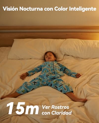 Imou 2.4/5GHz Cámara Vigilancia WiFi Interior, Cámara de Seguridad Doble Lentes, Resolución 4MP+4MP, Visión Nocturna en Color, Audio Bidireccional, Botón para Llamar,Modo Privacidad, Ranger 2C Dual - imagen 7