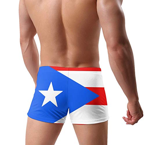 Puerto Rican Flag Men Swimwear Swimsuits Surf Board Boxer Shorts Trunks4