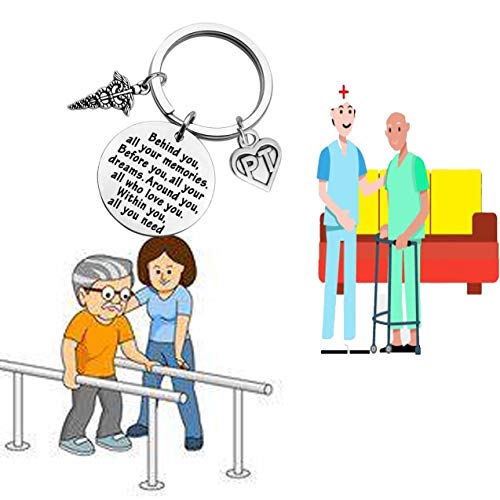 FEELMEM PT Chaveiro fisioterapia presente de formatura fisioterapeuta, Pt, P