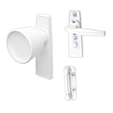 Prime-Line K 5121 Tulip Knob Latch, 1-3/4 In. Mounting Holes, White (Single Pack)