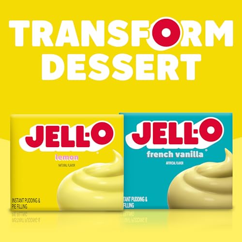 Image of Jell-O Lemon Naturally Flavored Instant Pudding & Pie Filling Mix, 3.4 oz Box