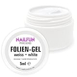foli Ángel, color blanco – Ideal para trabajar con Nail Art transferencia de pantalla y el sin pegamento. para la configuración de fino ornamentos y líneas con efecto 3d y Full Cover. fácil el gel como deseado con el pincel o Spot Swirl aplicar, 2 minutos aushärten y luego la diapositiva posar, fijar y quitar