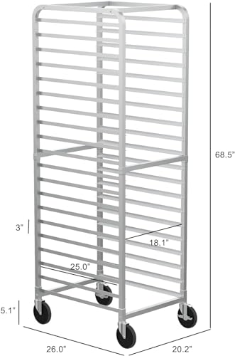 image for ROVSUN 20-Tiers Sheet Bun Pan Speed Bakery Tray Racks, Commercial Stai