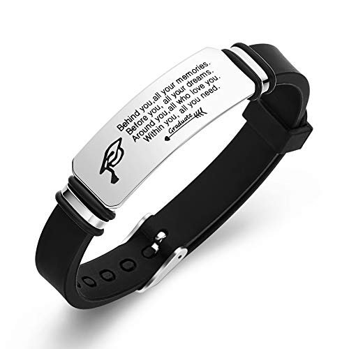 Graduation Gifts for Him Class of 2022 Graduates Jewelry Senior Bracelets for College High School 8th 5th Grade Students Behind You