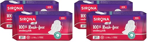 Image of Sirona Max Sanitary Pads for Women | XL (Pack of 120 Pads) | 100% Rash Free & Toxic-Free | Organic Cotton Sanitary Pad | Up to 0% Leakage, Comfortable & High Absorbency