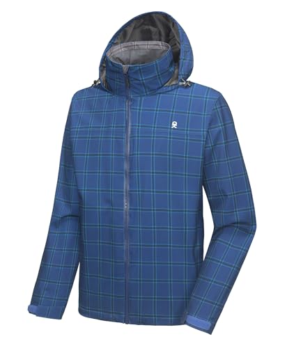 Image of Little Donkey Andy Mens Waterproof Rain Jacket Lightweight Windbreaker Hooded Jacket Packable Raincoat for Outdoor Hiking