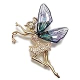 Kovolala new brooch for women butterfly fairy micro-encrusted zircon brooches, high-end dancer wings