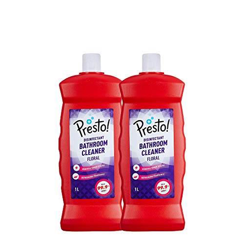 Image of Toilet Cleaner - 1 L (Pack of 2) Amazon Brand - Presto! Bathroom Cleaner - 1 L (Floral, Pack of 2)