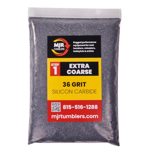 36 Grit Silicon Carbide Rock Tumbler Grit, Extra Coarse Stage 1 Rock Polishing Grit, 20 lb Stone Polishing Compound for Rotary &amp; Vibratory Tumblers, Lapidary Supply