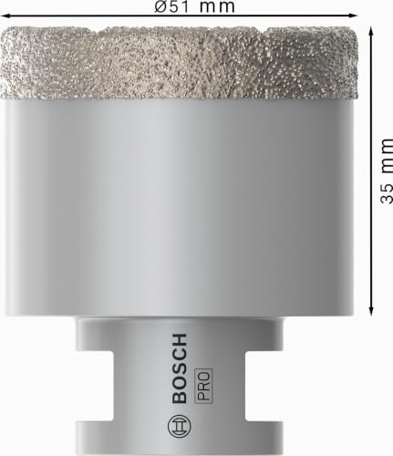 Scie Cloche Diamantée Bosch 2608587125 – Ø 51 mm, Trépan Diamanté, Utilisation à Sec - vue 4