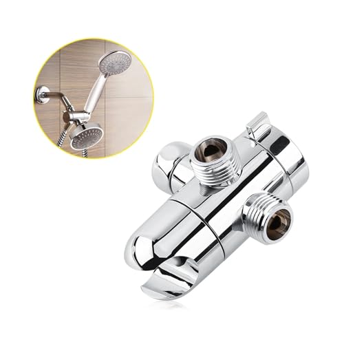 Desviador de ducha de 3 vías con adaptador de conector en T para baño 3