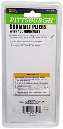 Grommet Pliers with 100 Grommets (50 Steel, 25 Copper, 25 Brass), 3/16" Grommet Kit for Belts, Shoes, Tents & More, Yellow or RED Packaging May Vary image 5