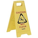 Global Industrial Multi-Lingual Floor Sign 2 Sided, Caution