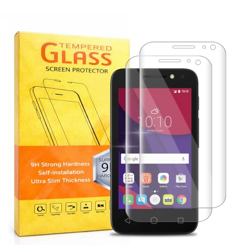 Image of Screen Protector For Alcatel Pixi 4 (4.0) - Tempered Glass Film, 2-Pack Anti-Scratch,HD Clear,Anti-fingerprint,Bubble-Free,Dust-Free