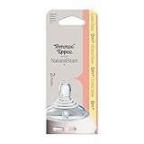 Tommee Tippee-Flaschensauger, Natural Start-Sauger, Besonders langsam Durchfluss, 0m, 2er-Pack, brustähnlich, Anti-Kolikventil, weiches Silikon