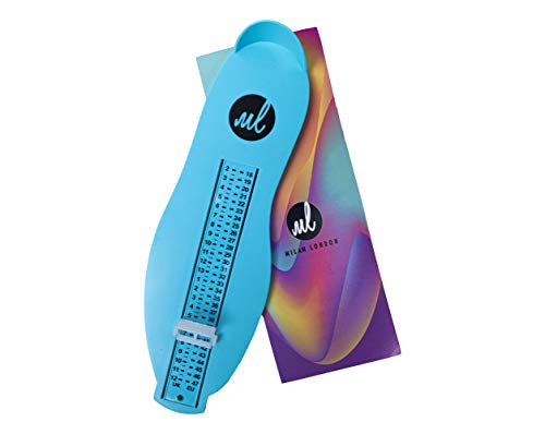 Milam London Professional Family Foot Measure Sizer Device Child/Adult UK Sizes 2-12 / EU Sizes 18-47 (Blue)