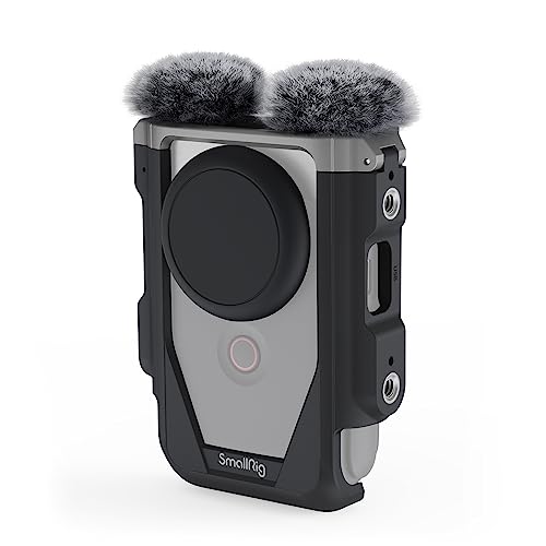Image of SmallRig Cage Kit for Canon PowerShot V10 with Furry Windshields, Camera Cage, Lens Cap and Storage Bag, Effectively Reducing Wind Noise About 20dB, for Outdoor Shooting, Travel, Vlog - 4235
