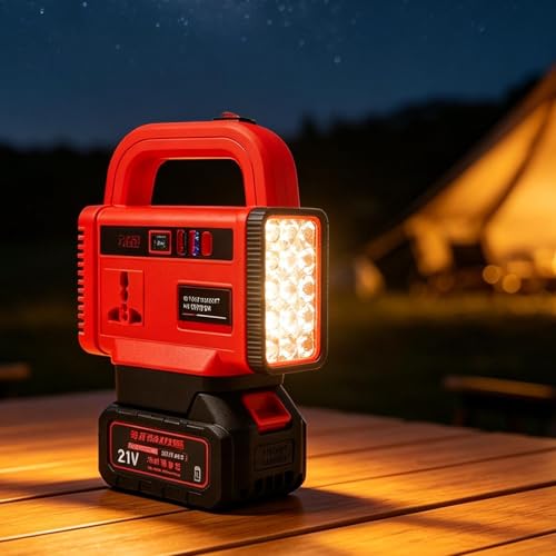 Inversor de potencia con luz integrada y convertidor de batería portátil multiusos 3