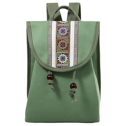 Goodhan Small Backpack Purse for Women Vintage Canvas Daypack Handbag for Daily Use Travel Work Cover