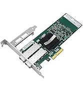 Jeirdus for Intel 82576 Chip 1.25G Gigabit Ethernet Converged Network Adapter (NIC), Dual SFP Por...