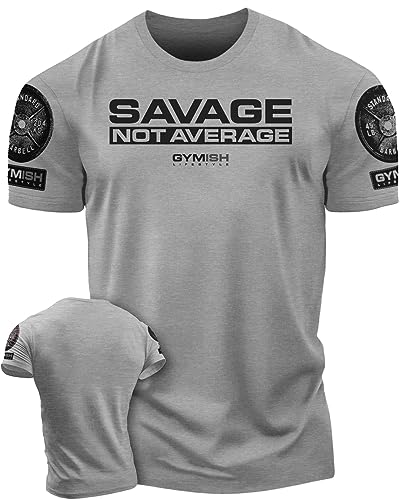 Savage Not Average Men's Fitness Workout T-Shirt for Gym Training