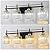 SineRise Modern Bathroom Vanity Light 4-Lights, Crystal Bathroom Vanity Light Over Mirror Vanity Lights Restroom Light Fixtures,Black Gold Bath Wall Sconce Lighting for Bathroom