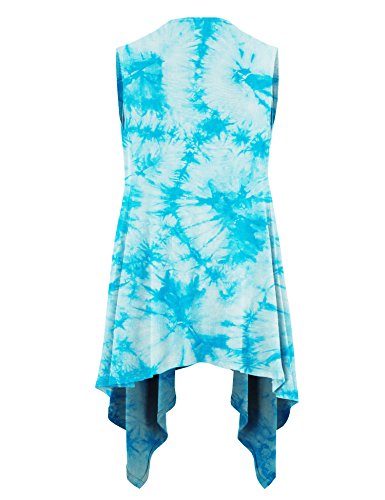 Image of Made By Johnny Women's Lightweight Sleeveless Cardigan - Draped Open Front Vest with Asymmetrical Hem