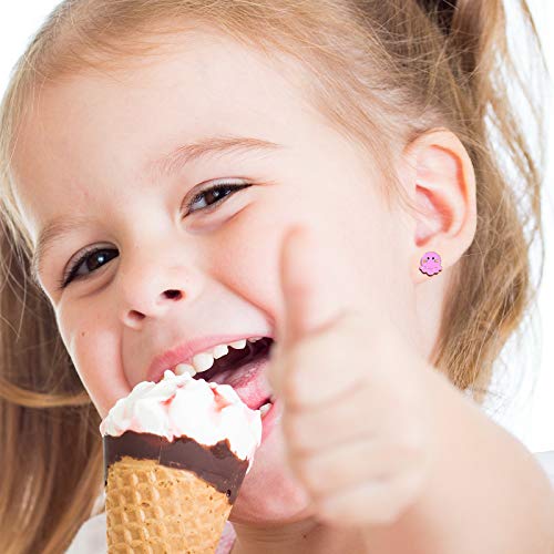 33 Pairs Hypoallergenic Earrings For Girls Sensitive Ears Studs Set - Butterfly Earrings For Kids - Mermaid Earrings Cz Stud Earrings For Little Girls - Animal Earrings For Teen Girls #TOP2