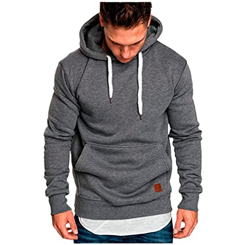 Sweat à capuche gris foncé pour homme taille L idéal pour un style décontracté