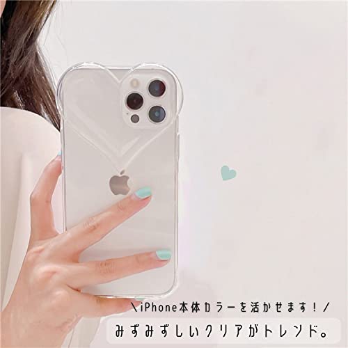 saymi's ぷっくり ハート おしゃれ 韓国 iPhone7/8/SE2/SE3 ケース 推し活 クリア 衝撃吸収 レンズ保護 透明 可愛い 個性的 (iPhone7/8/SE2/SE3)