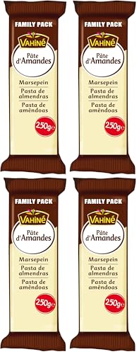 VAHINE - Pâte d'amandes format familial 250 g (Lot de 4)