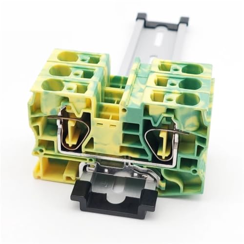 Bloque terminal de tierra ST 16-PE de 16mm² para carril DIN con conexión de muelle, 5 uds