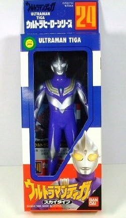 Amazon 1996年日本製 ウルトラヒーロー24 ウルトラマンティガ スカイタイプ ロボット ソフビ人形 おもちゃ