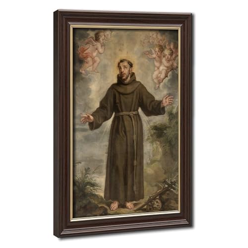 Toile Saint François d'Assise Philip Fruytiers cadre suspendu déco salon