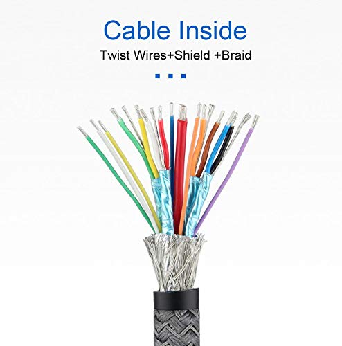 Chenyang USB-C Kabel, USB 3.2 Gen 2 Typ-C auf C 10Gbit/s Datenübertragung PD 100W Schnellladung geflochtenes Nylonkabel unterstützt Videoausgang UC-124-LIST Schwarz 50cm 0.5M