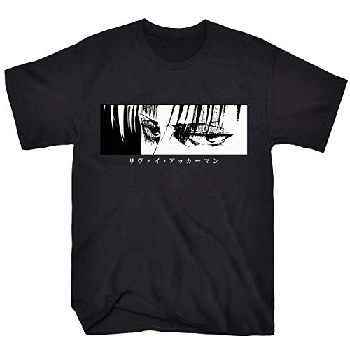 Benksrt Attack on Titan Scout Regiment Anime Adult T-Shirt Unisex Cotton Tee Shirts,Black2,L