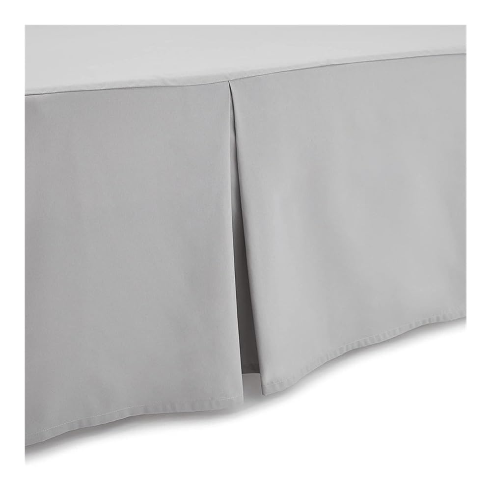 Mantovana giroletto plissettato in stile europeo, altezza 35,6 cm (grigio chiaro e nero, 200 x 200 x 60 cm), perfetto per l'arredamento della casa e il rinnovo della camera da letto