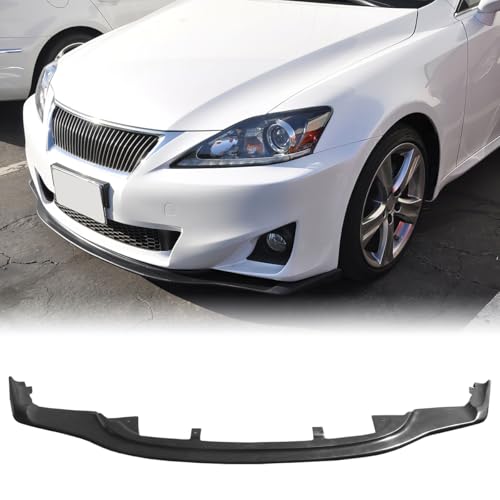 MagicDrift Front Bumper Lip Chin Spoiler, Compatible with 2011-2013 Lexus IS250 Base Sedan Only, PM Style Polyurethane(PU) Front Lower Aerodynamic Splitter, Unpainted Black, 1 PC