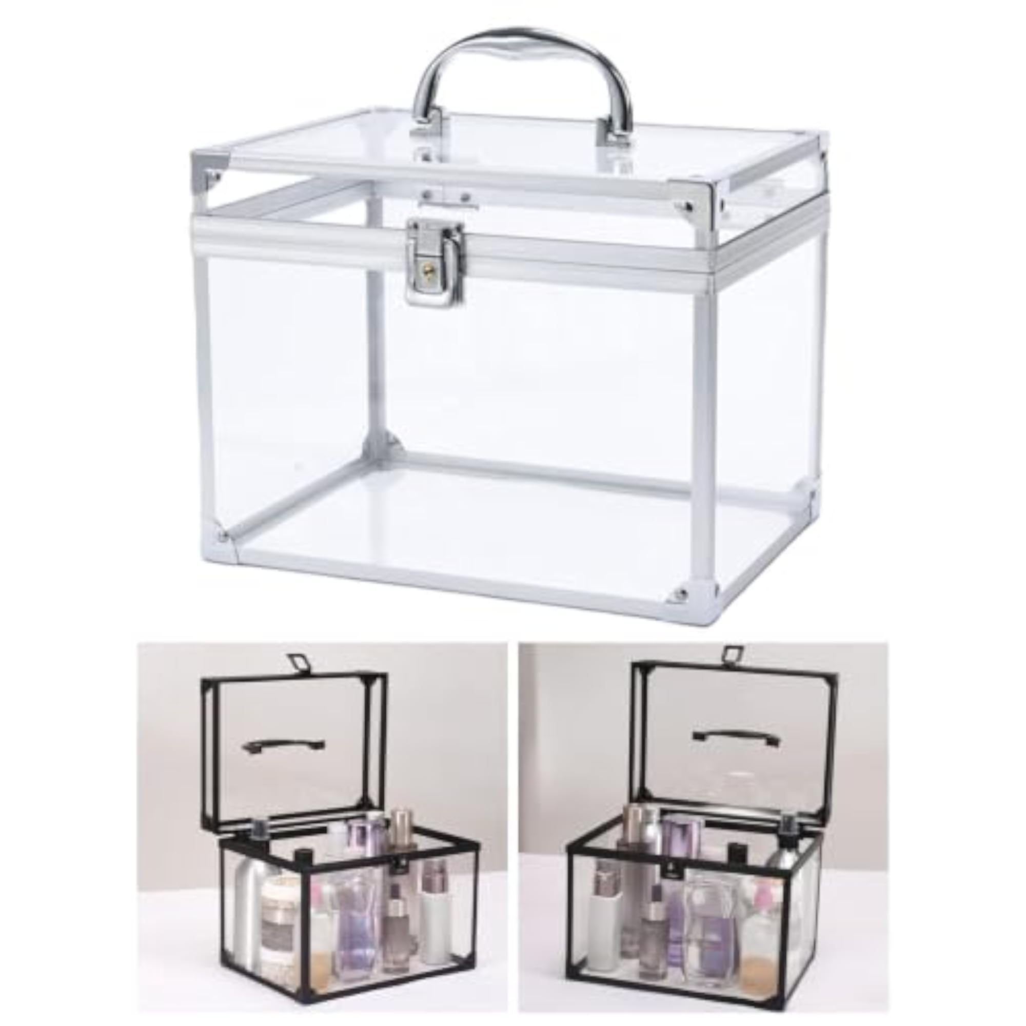 Acrylic Makeup Case Clear Crown Box Cosmetic Case