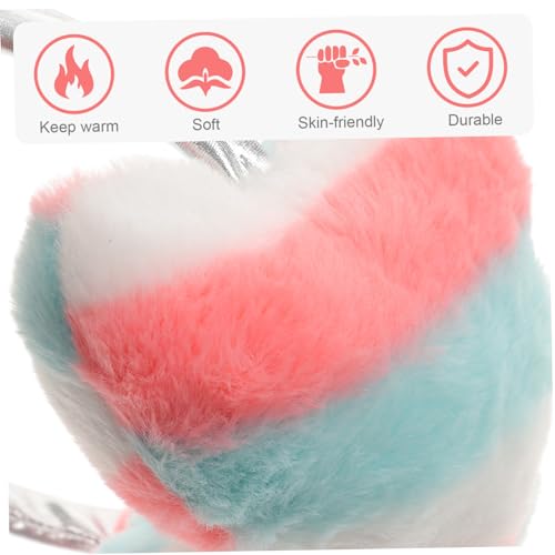 Warm Keeping Boys and Girls Earmuffs Heart Shaped Plush Outdoor Ear Muffs for Women3