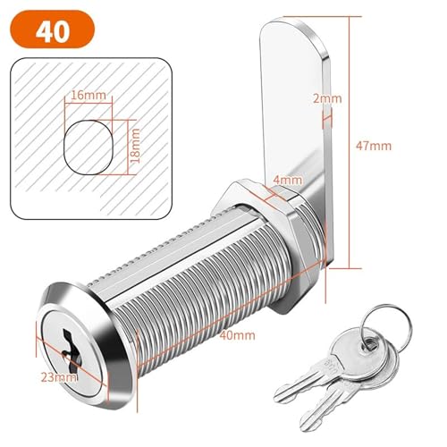 Image of RV Storage Locks, Camper Compartment Storage Door Locks with Keys, Cabinet Lock for RV Camper Travel Trailer, Drawer Cabinet Toolcart Storage, 1-5 /8 Inch 4 Locks with 8 Keyed Alike, Zinc Alloy