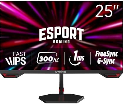 RAMPAGE CRIMSON CR25R300F 25" 300HZ 1MS CSOT FAST IPS FHD FREESYNC/G-SYNC FLAT GAMING MONİTÖR - Görsel 1
