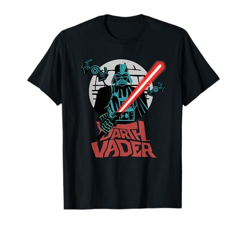 T-shirt Star Wars Dark Vador imprimé artistique sabre laser pour homme
