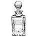 Cristal Oxford Motif carré Spirit Carafe avec argent sterling Collier par Royal Scot Crystal