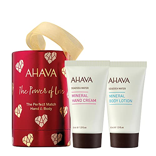 AHAVA The Perfect Match, Ahava Mineral Hand Cream & Body Body Lotion 2 x 40 ml, 1.3 fl. oz.