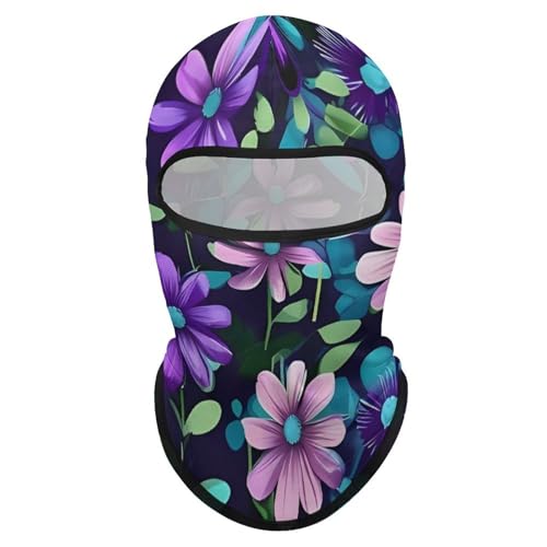Balaclava para Hombre Máscara para Esquí Morada Camelia Máscara de Invierno Cubierta Facial para Ciclismo miniatura 1