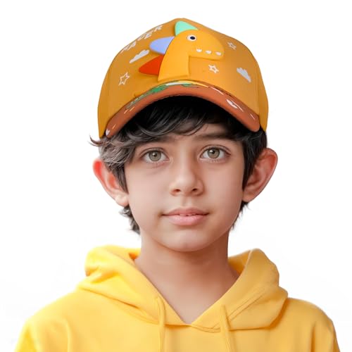 Image of VRITRAZ Unisex Kids Baseball Cap | Soft Cotton Adjustable Sun Hat for Boys & Girls | Casual Outdoor Summer Wear (4-12 Year)