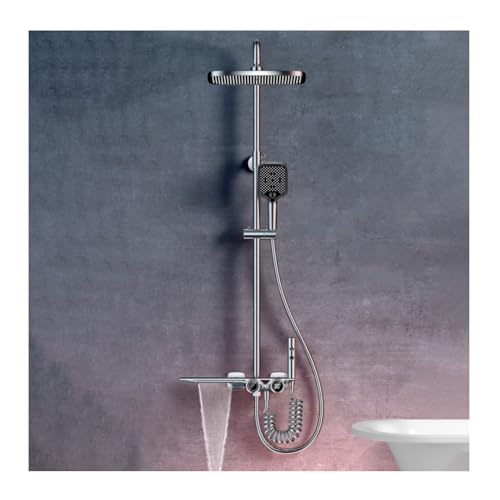 Système de douche de pluie intelligente avec affichage LED et pommeau 13 pouces pour salle de bain