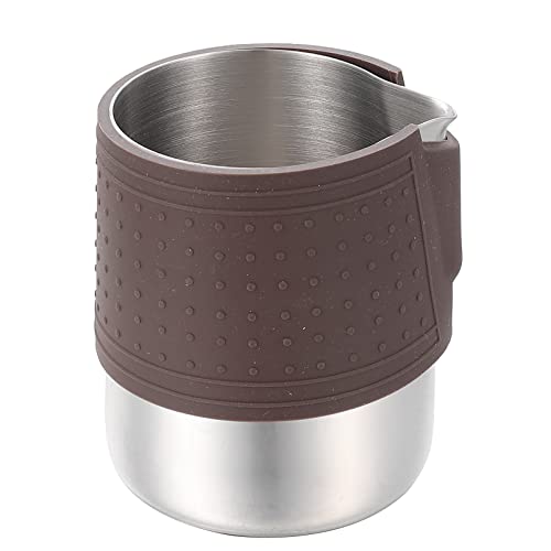 KICHOUSE Macchina Per Caffè Latte Con Bricco Fumante Da 350 Ml Schiumatore in Acciaio Inossidabile Per Esercizi Artistici